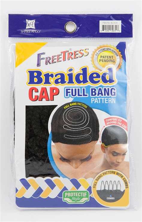 freetress braided cap full bang pattern